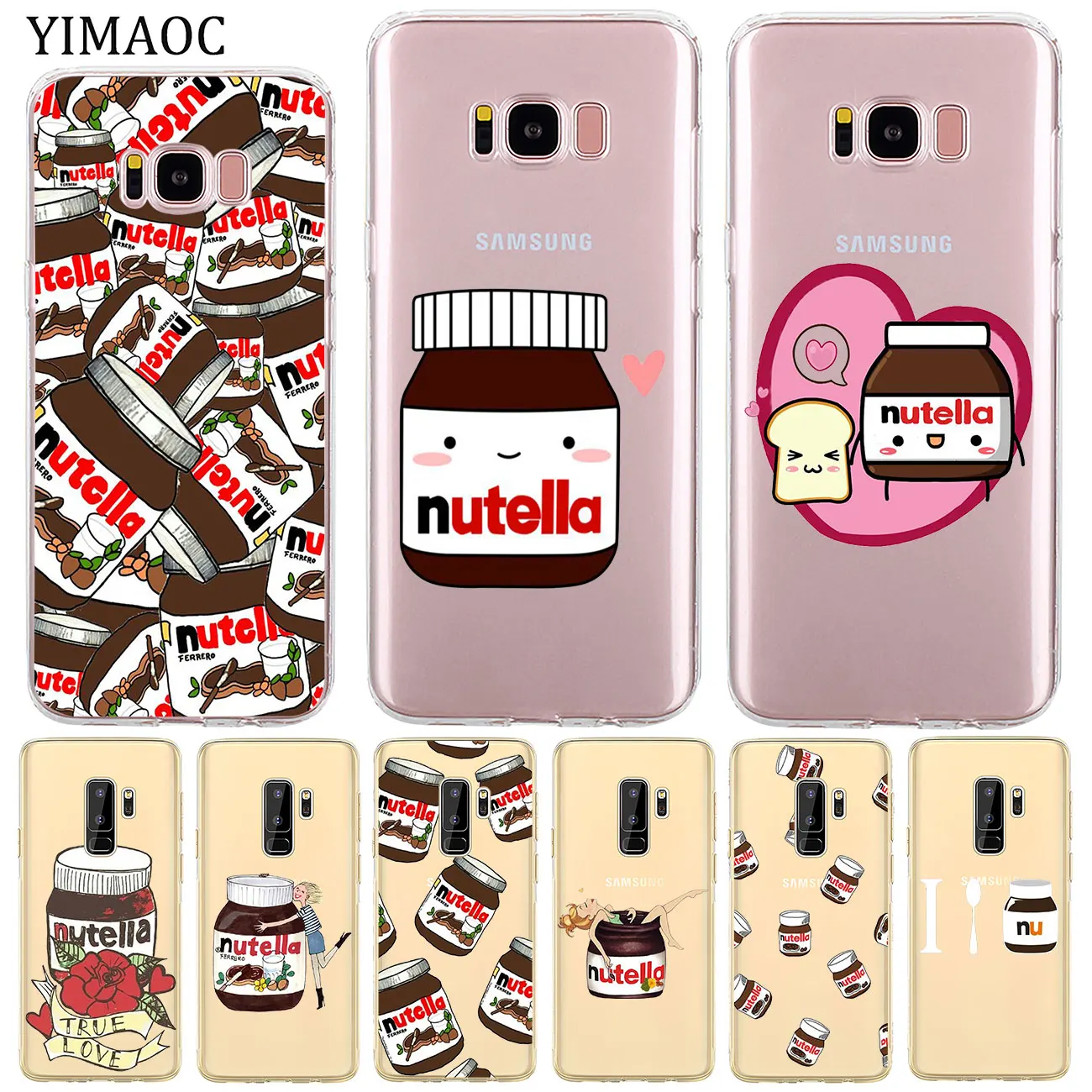 YIMAOC еды шоколада Tumblr Nutella Мягкий силиконовый чехол для мобильного телефона Samsung
