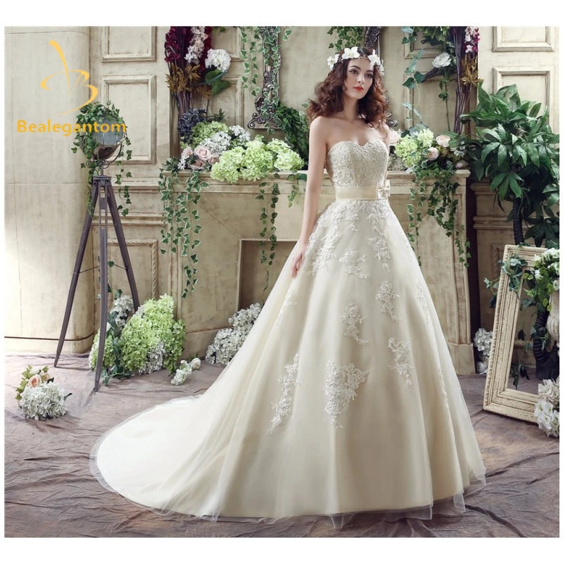 2019 New Sexy Sweetheart Lace A-Line Wedding Dresses With Appliques Bow Floor-Length Plus Size Bridal Gowns Robe De Mariage W284
2019 New Sexy Sweetheart Lace A-Line Wedding Dresses With Appliques Bow Floor-Length Plus Size Bridal Gowns Robe De Mariage W284