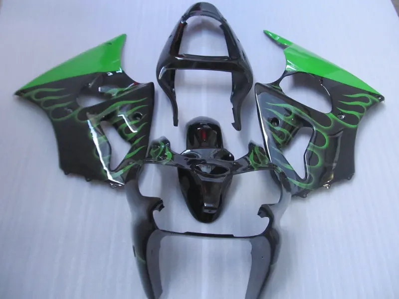 Комплект обтекателей под давлением для KAWASAKI Ninja ZX6R 00 01 02 ZX 6R 2000 2001 2002 ABS черные