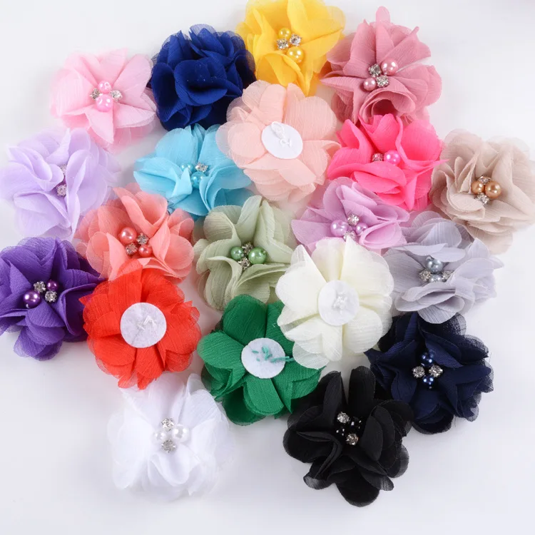Yundfly 2.2" 5pcs/lot Chiffon Fabric Flowers with Pearl Rhinestone for Girl Headband Hair Clips Diy Headwear Hair Accessories
Yundfly 2.2" 5pcs/lot Chiffon Fabric Flowers with Pearl Rhinestone for Girl Headband Hair Clips Diy Headwear Hair Accessories