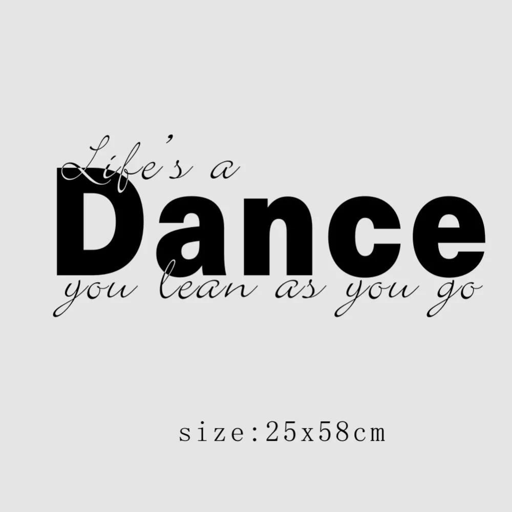 Life's a Dance Motivational Quotes Wall Decals Vinyl Mural Stickers for Home Wall Decoration
Life's a Dance Motivational Quotes Wall Decals Vinyl Mural Stickers for Home Wall Decoration