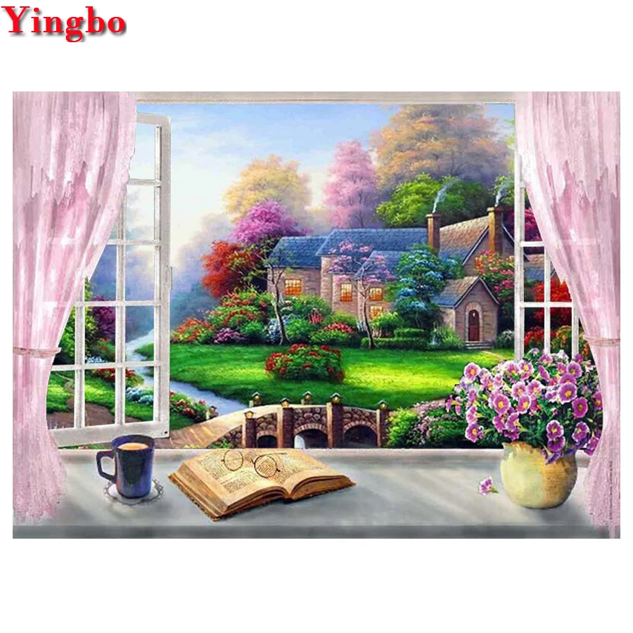 Window view 5d Diamond Painting completely icons Diamond Embroidery scenery house full square round drills Rhinestone Mosaic
Window view 5d Diamond Painting completely icons Diamond Embroidery scenery house full square round drills Rhinestone Mosaic