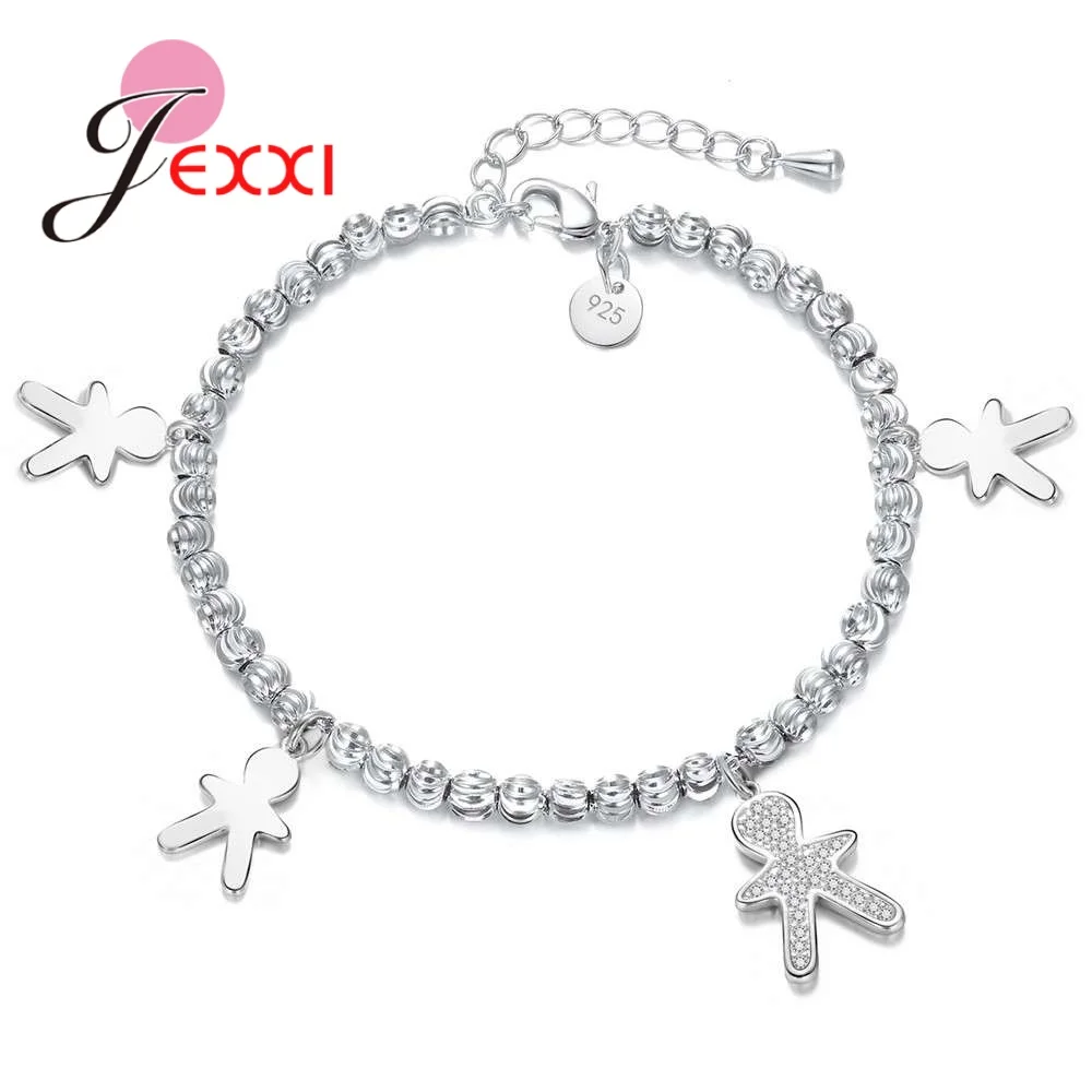 Wholesale Price Genuine 925 Sterling Silver Cute Figure Shaped Charms Bracelets For Women Girls Birthday Gifts Bijoux | Украшения и