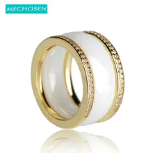 MECHOSEN яркие керамические кольца для женщин и мужчин золотой цвет