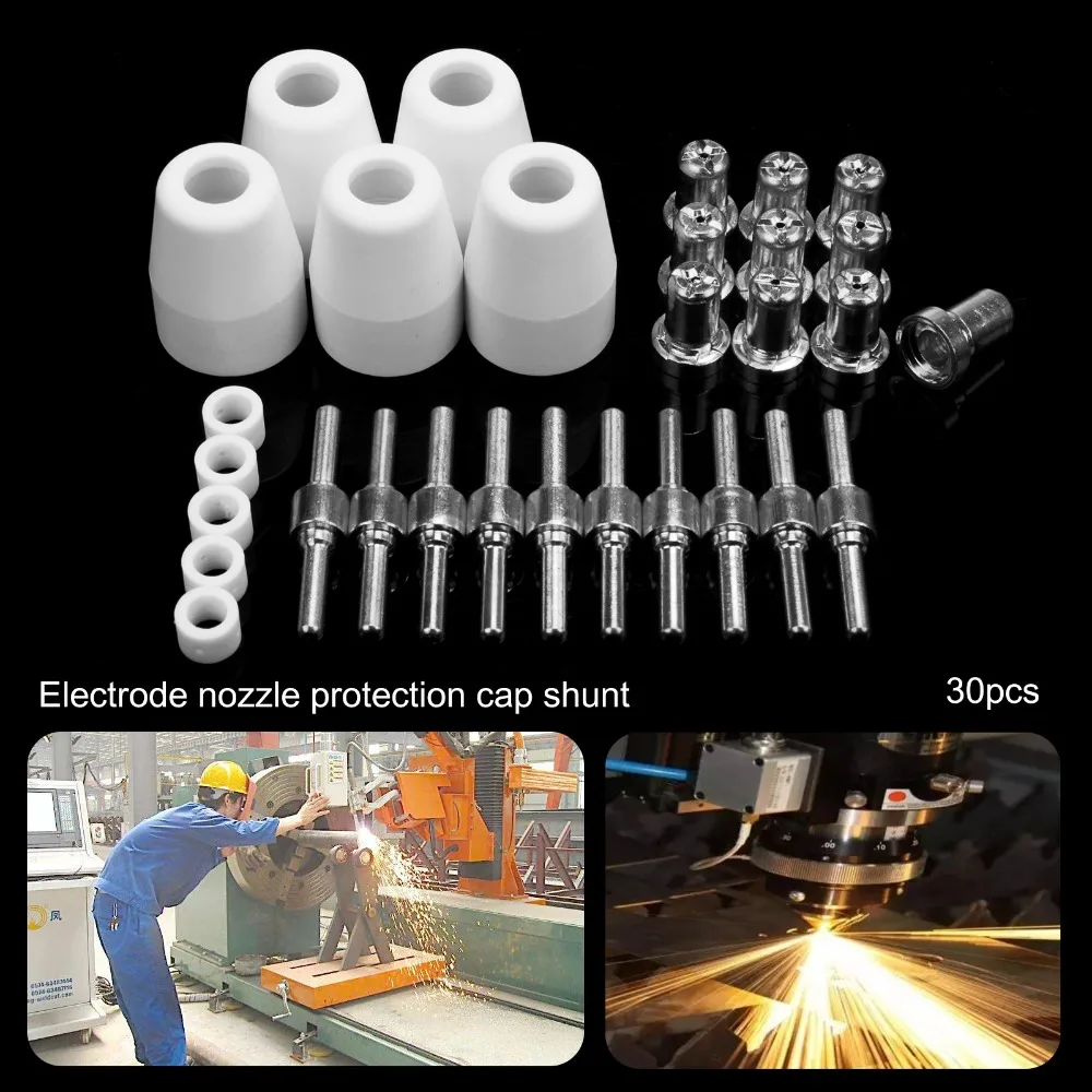 30pcs 40A Plasma Cutter Consumables Extended Nickel-Plated Electrodes Nozzles For LG40 PT31Torch CUT40 50 Cutting Machines
30pcs 40A Plasma Cutter Consumables Extended Nickel-Plated Electrodes Nozzles For LG40 PT31Torch CUT40 50 Cutting Machines