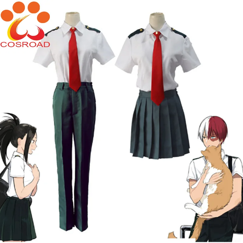 Cosroad Boku no Hero academic летний костюм для косплея школьная форма мидория изуку Todoroki Shoto