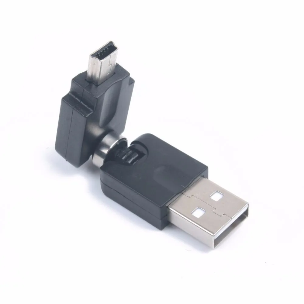 USB 2 0 A female to Mini 5 pin male адаптер с углом поворота на 360 градусов | Электроника