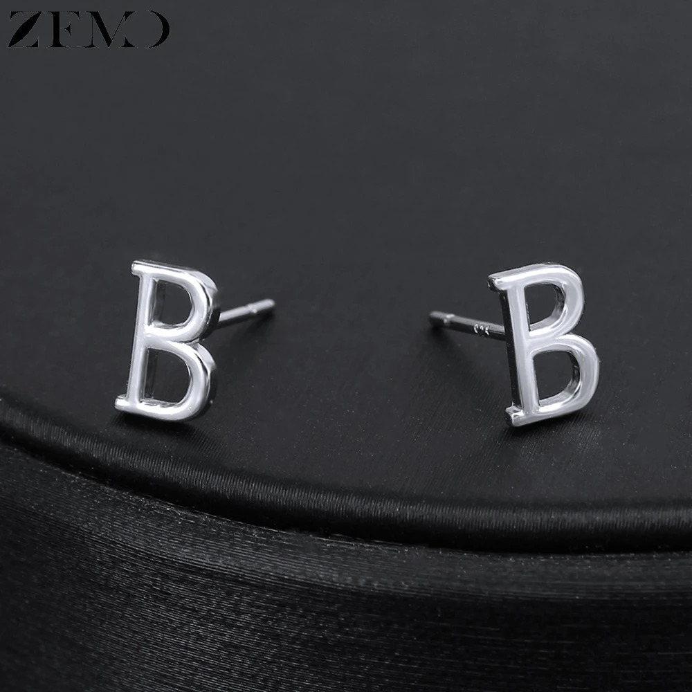 ZEMO Stud Earrings for Women Real 925 Sterling Silver Initial Earrings Alphabet Letters Stud Earrings Small Cute boucle d'oreile
ZEMO Stud Earrings for Women Real 925 Sterling Silver Initial Earrings Alphabet Letters Stud Earrings Small Cute boucle d'oreile