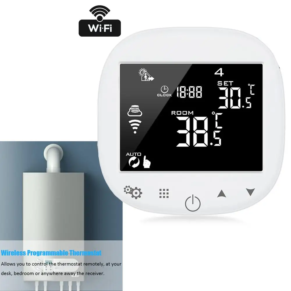 Умный контроллер температуры HVAC цифровой Wi Fi котел с контролем нагрева комнатный