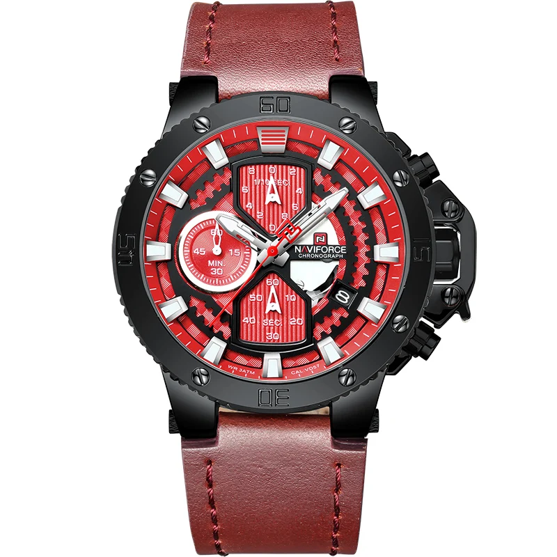 NAVIFORCE Watches Men Fashion Sports Watches Top Luxury Brand Leather Waterproof Quartz Wristwatch Chronograph Date Male Clock
NAVIFORCE Watches Men Fashion Sports Watches Top Luxury Brand Leather Waterproof Quartz Wristwatch Chronograph Date Male Clock
