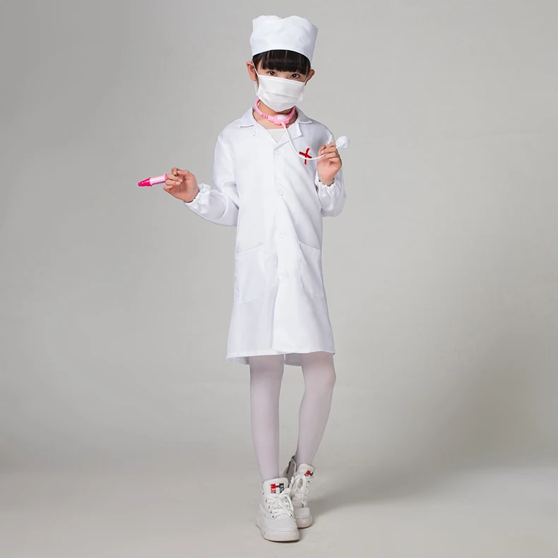 Small children doctor nurse nursery house occupation role play show clothing hospital gown
Small children doctor nurse nursery house occupation role play show clothing hospital gown