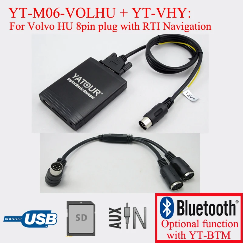 Цифровое радио Yatour USB SD MP3 плеер для Volvo C70 S40 S60 S80 V40 V70 XC70 HU с навигационной