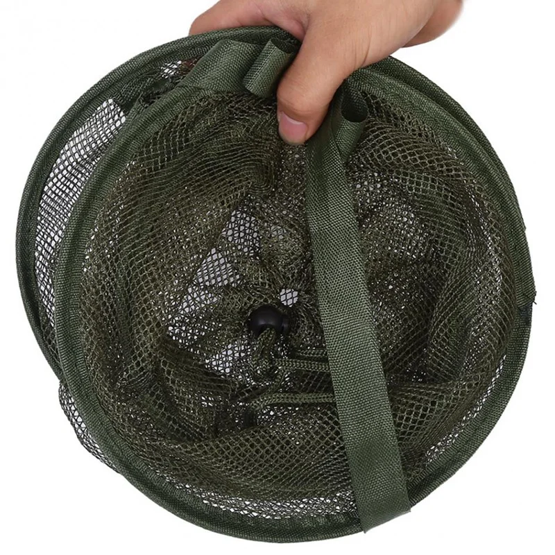 Outdoor Folding Round Fishing Net 3 Layer Nylon Fish Shrimp Net Fishing Shrimp Net Outdoor Fishing Catching Accessories