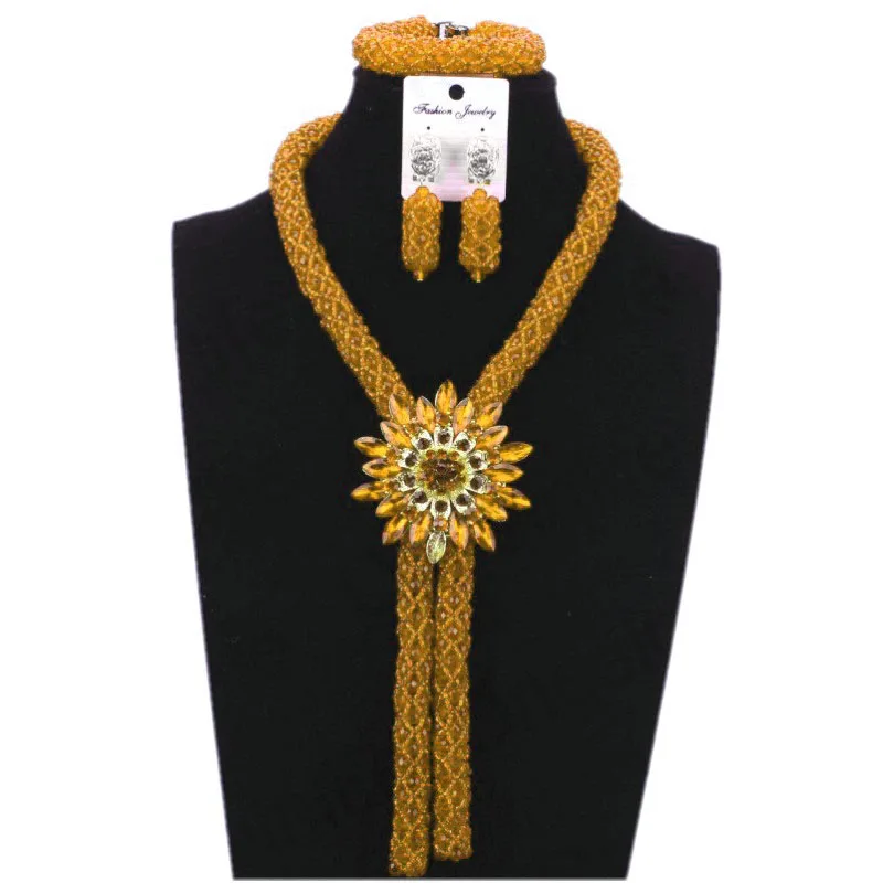 Dudo Store Gold Yellow Indian Bridal Jewelry Set 7 Colors African Beaded Jewellery Necklace Bracelet Earrings Latest Design 2019
Dudo Store Gold Yellow Indian Bridal Jewelry Set 7 Colors African Beaded Jewellery Necklace Bracelet Earrings Latest Design 2019