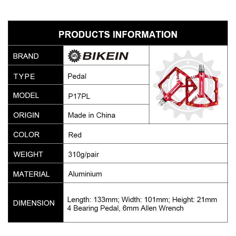 BIKEIN 9/16 Ultralight MTB Pedal Cycling BMX Pedals Bike Pedal Bicycle Flat Pedals For Bicycle Mountain Bike Accessories 310g
BIKEIN 9/16 Ultralight MTB Pedal Cycling BMX Pedals Bike Pedal Bicycle Flat Pedals For Bicycle Mountain Bike Accessories 310g