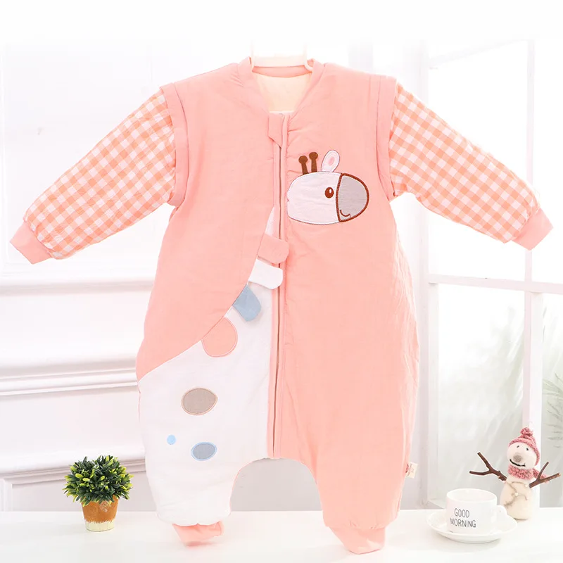 Detachable Sleeve Baby Sleeping Bag Winter Thick Cotton Jumpsuit Children'S Anti Kick Quilt Rompers Giraffe Pattern Sleepsacks
Detachable Sleeve Baby Sleeping Bag Winter Thick Cotton Jumpsuit Children'S Anti Kick Quilt Rompers Giraffe Pattern Sleepsacks