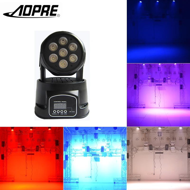 Подвижная головка светодиодный RGBW Par свет мини стробоскоп DMX 512 сценическое