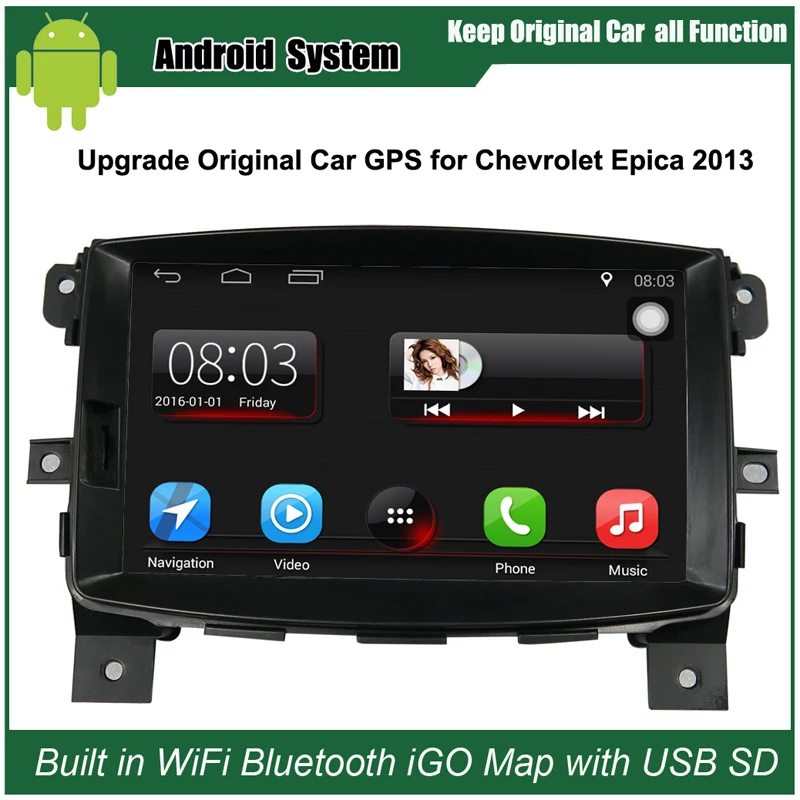 7 inch Android 7.1 Car GPS Navigation for Chevrolet Epica 2013 Video Player WiFi Bluetooth Upgraded Original Car Radio
7 inch Android 7.1 Car GPS Navigation for Chevrolet Epica 2013 Video Player WiFi Bluetooth Upgraded Original Car Radio
