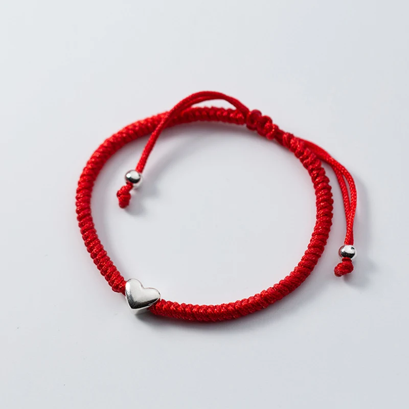 925 Sterling Silver Heart Lucky Red Rope Bracelet Retro Red String Thread Charm Bracelets for Women Friendship Fashion Jewelry
925 Sterling Silver Heart Lucky Red Rope Bracelet Retro Red String Thread Charm Bracelets for Women Friendship Fashion Jewelry