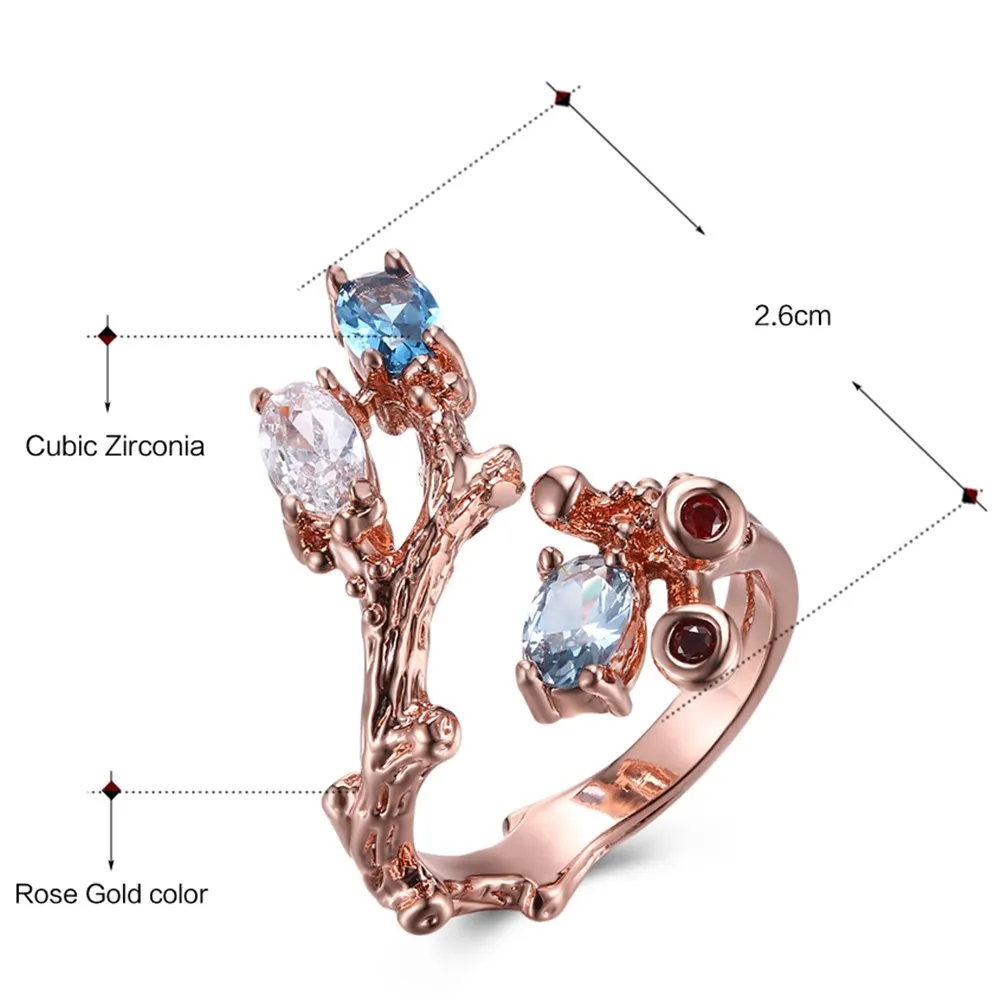 Very beautiful branch design rings rose gold plate sea blue oval crystal pink jewelry pretty Pink finger ring
Very beautiful branch design rings rose gold plate sea blue oval crystal pink jewelry pretty Pink finger ring