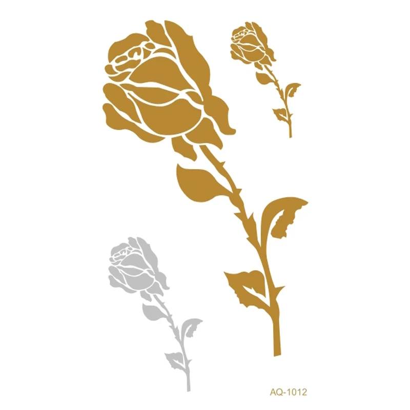 Metallic Gold Silver Body Art Temporary Tattoo Flash Tatoo Flower Rose Henna Tatouage Body Art Tattoo Stickers for Women TJ-012
Metallic Gold Silver Body Art Temporary Tattoo Flash Tatoo Flower Rose Henna Tatouage Body Art Tattoo Stickers for Women TJ-012