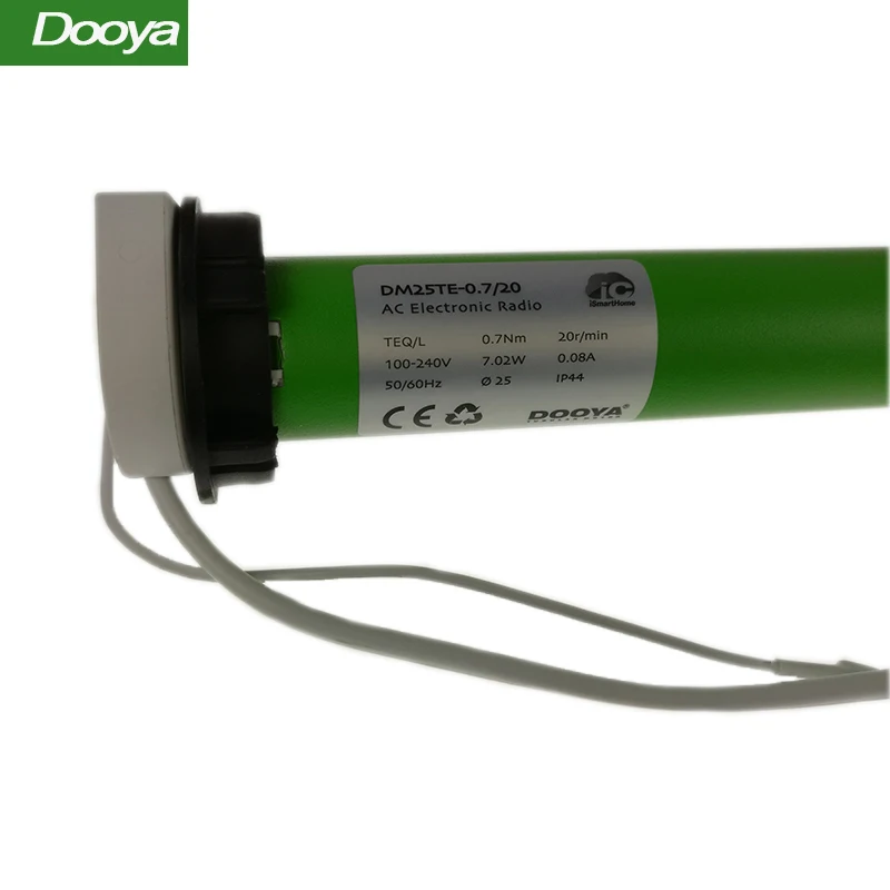 DM25TE, DOOYA tubular motor, for Dia. 38mm tube Built-in transformer and MHz 433 receiver for family smart system
DM25TE, DOOYA tubular motor, for Dia. 38mm tube Built-in transformer and MHz 433 receiver for family smart system