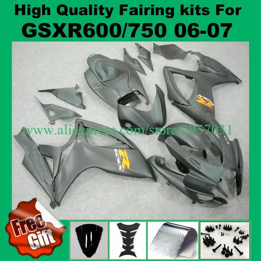 Fairing kits for SUZUKI 06 07 GSXR600 GSXR750 2006 2007 GSXR 600 750 K6 K7 fairings set GSX-R600 GSX-R750 06 07 Matte black
Fairing kits for SUZUKI 06 07 GSXR600 GSXR750 2006 2007 GSXR 600 750 K6 K7 fairings set GSX-R600 GSX-R750 06 07 Matte black