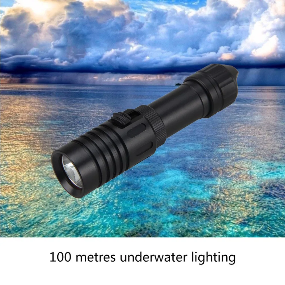 100meters LED Tactical Flashlight Led Torch Zoom Waterproof Light Rechargeable | Лампы и освещение