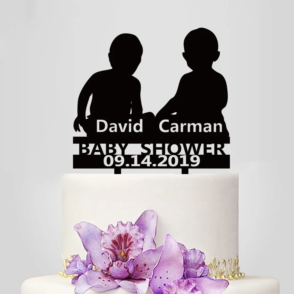 1 шт 8 видов цветов персонализированные Твин имя день рождения акриловый торт