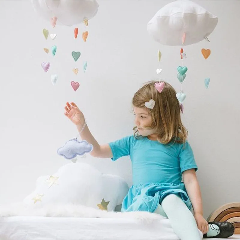 Милые облачные украшения для новорожденных комнаты милые вешалки детский тент