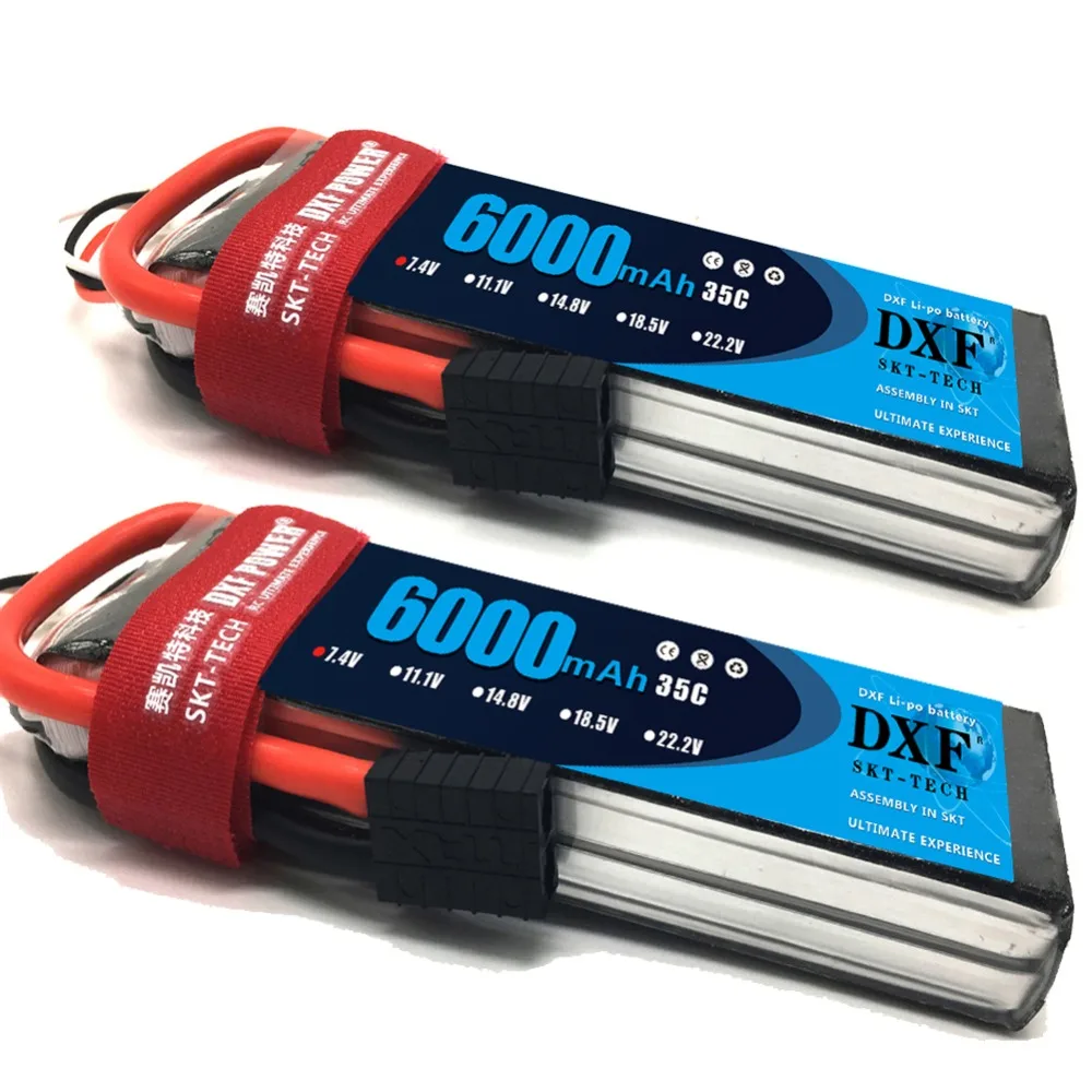 DXF 2PCS Lipo Battery 2S 7.4V 6000mah 35C Max 70C AKKU Bateria TRX Car Boat Helicopter Quadcopter
DXF 2PCS Lipo Battery 2S 7.4V 6000mah 35C Max 70C AKKU Bateria TRX Car Boat Helicopter Quadcopter