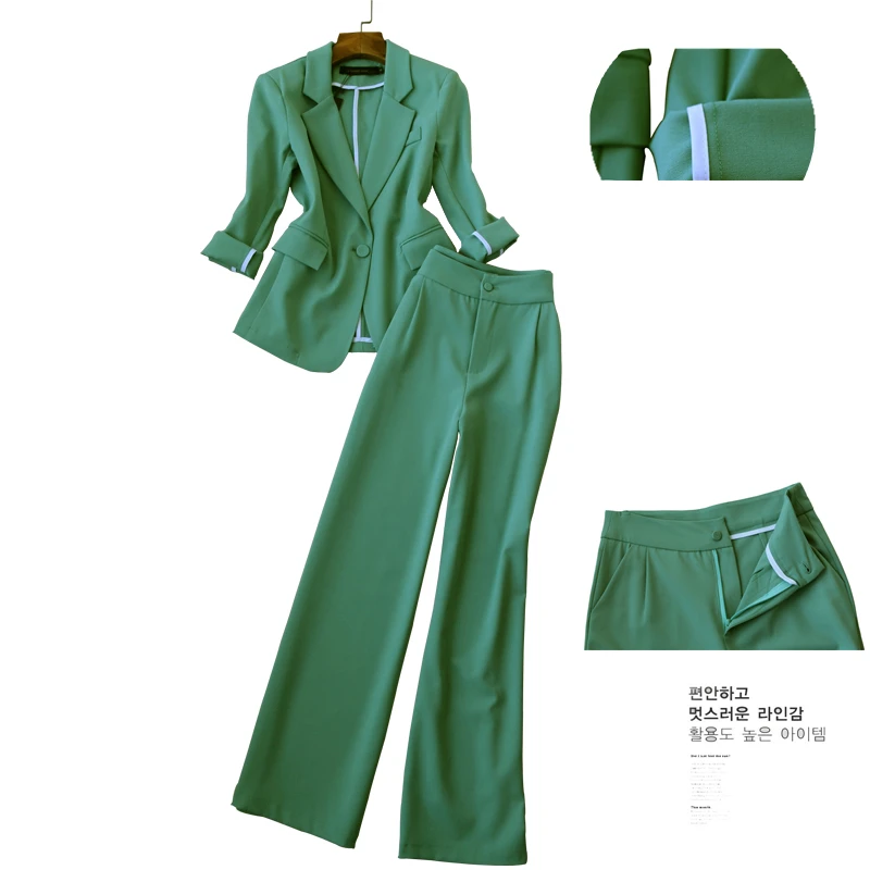 Spring and Autumn New Fashion Set Thin Long Sleeve One Button Blazer High Waist Wide Leg Pants Wide Leg Pants
Spring and Autumn New Fashion Set Thin Long Sleeve One Button Blazer High Waist Wide Leg Pants Wide Leg Pants