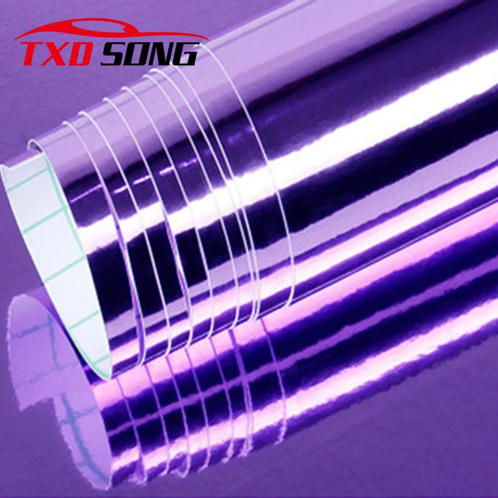 Purple chrome vinyl wrapping film Glossy purple mirror Vinyl Sticker with air free bubbles With Size:10/20/30/40/50/60x152CM/LOT
Purple chrome vinyl wrapping film Glossy purple mirror Vinyl Sticker with air free bubbles With Size:10/20/30/40/50/60x152CM/LOT