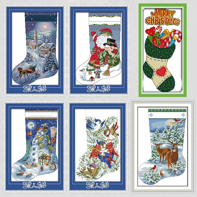 Christmas home decoration Christmas stocking Gift Cartoon decor paintings counted DMC printed canvas Cross Stitch Embroidery Kit
Christmas home decoration Christmas stocking Gift Cartoon decor paintings counted DMC printed canvas Cross Stitch Embroidery Kit