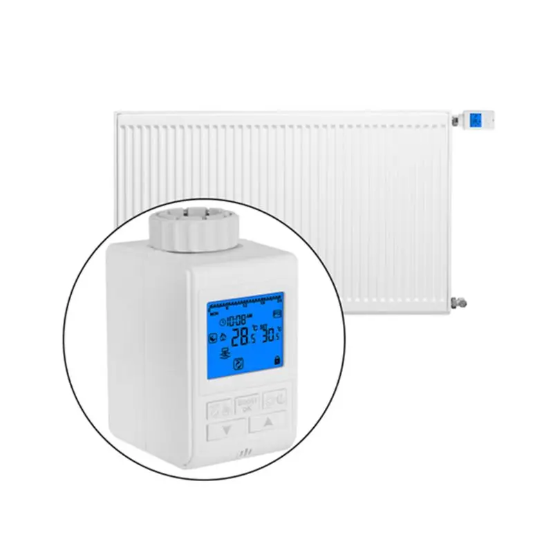 Programmable Thermostat Timer TRV Radiator Valve Actuator Temperature Controller
Programmable Thermostat Timer TRV Radiator Valve Actuator Temperature Controller