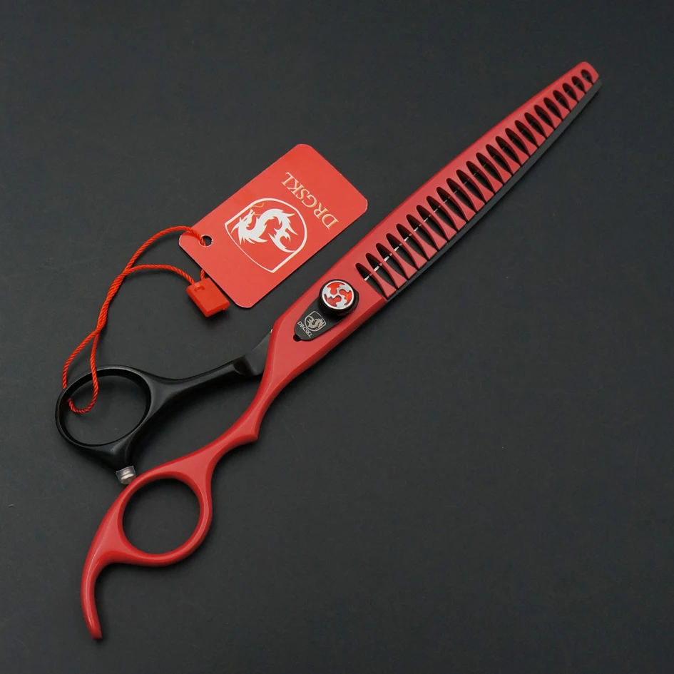 DRGSKL 440C hair thinning scissors pet grooming scissors 8 inch dog hair shears pet grooming thinning scissors red&black paint
DRGSKL 440C hair thinning scissors pet grooming scissors 8 inch dog hair shears pet grooming thinning scissors red&black paint