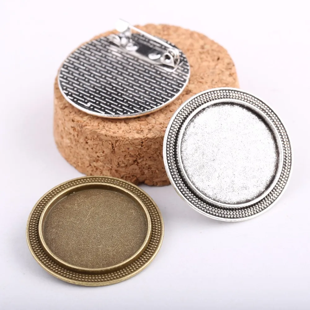5pcs 25mm Cabochon Brooch Base Setting Vintage Antique Bronze Silver Broches Backing Tray Blanks Diy Bezels For Jewelry Making
5pcs 25mm Cabochon Brooch Base Setting Vintage Antique Bronze Silver Broches Backing Tray Blanks Diy Bezels For Jewelry Making