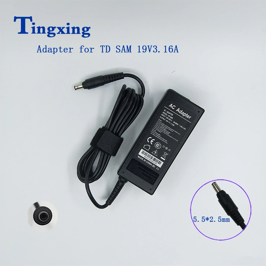 Apply to Samsung or Delta R430 R428 R528 notebook 19V 3.16A 5.5mm*3.0mm 60W AC Power Supply AC Adapter Laptop Charger
Apply to Samsung or Delta R430 R428 R528 notebook 19V 3.16A 5.5mm*3.0mm 60W AC Power Supply AC Adapter Laptop Charger