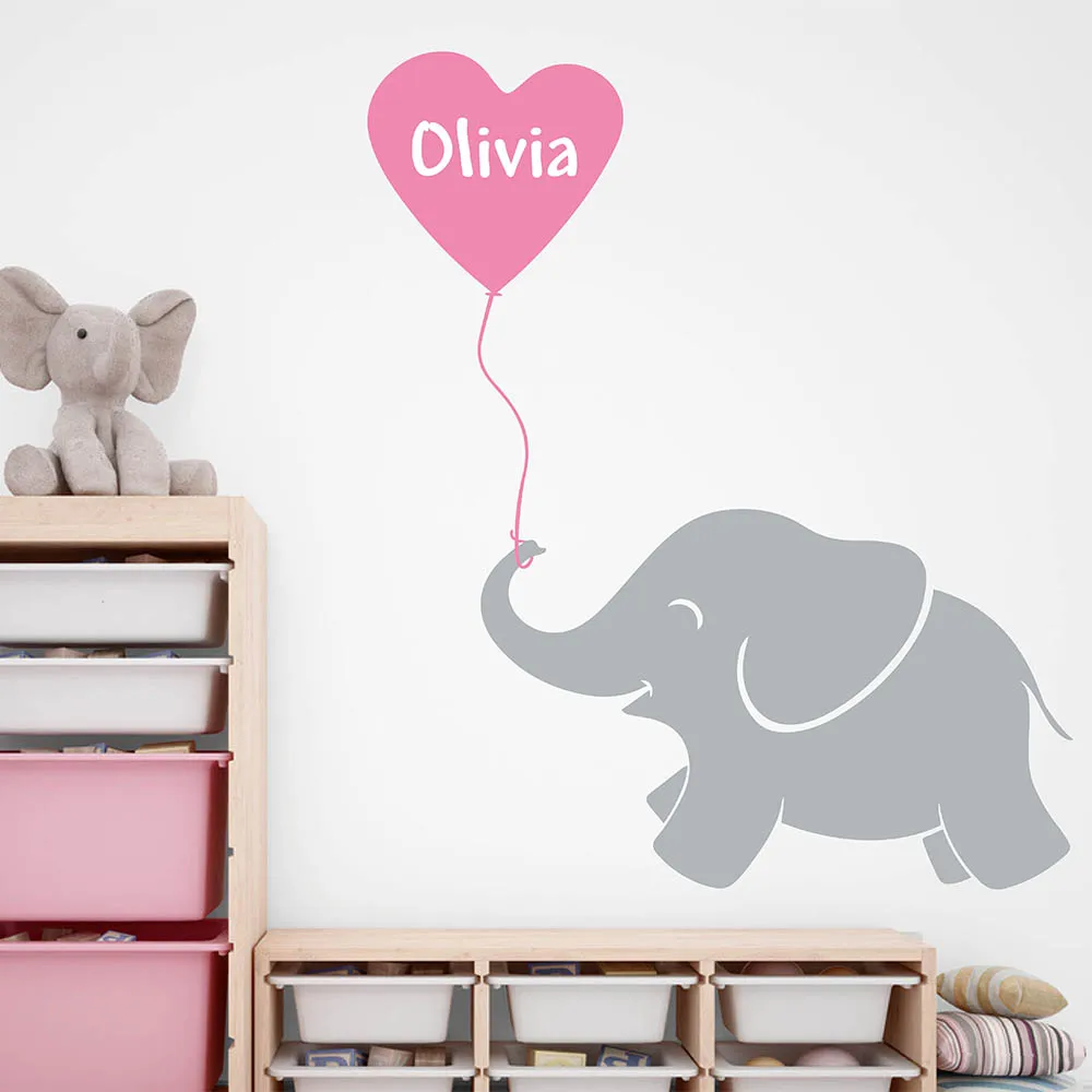 Baby Elephant With Name Decal Elephant Nursery Wall Sticker Personalized Name Elephant Wall Decal for Kid's Room 8102C
Baby Elephant With Name Decal Elephant Nursery Wall Sticker Personalized Name Elephant Wall Decal for Kid's Room 8102C