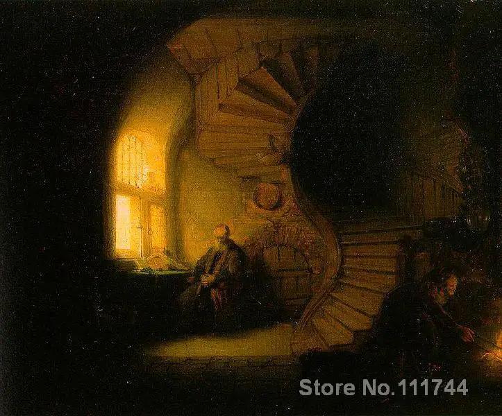 Portrait art Philosopher in Meditation Rembrandt van Rijn paintings for sale High quality Hand painted
Portrait art Philosopher in Meditation Rembrandt van Rijn paintings for sale High quality Hand painted