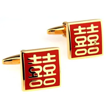 Фото Запонки с китайскими надписями 2 пары|cufflink cuff|cuff linkscufflinks cufflinks |
