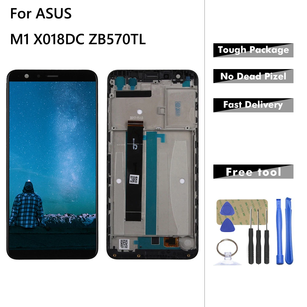 ЖК дисплей для ASUS ZenFone Max Plus M1 X018DC ZB570TL сенсорный экран дигитайзер Датчик