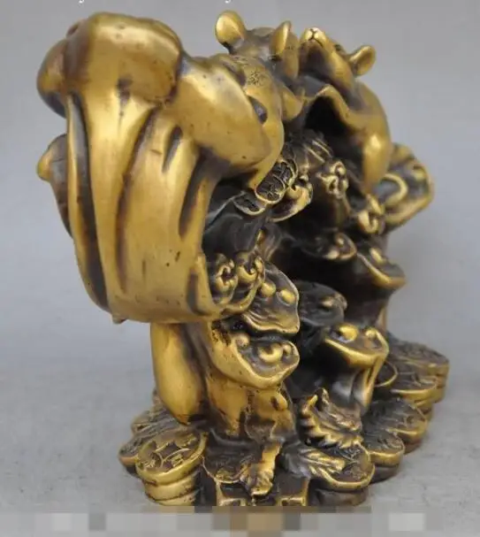 S02613 9"chinese fengshui bronze mice mouse wealth yuanbao ingot money coin ruyi statue
S02613 9"chinese fengshui bronze mice mouse wealth yuanbao ingot money coin ruyi statue