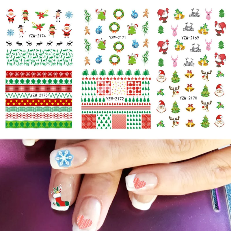 Hot 1Sheet Nail Decal Water Transfer Tattoo Santa Claus New Year Nail sticker Snowman Nail Art Christmas Nail Decorations
Hot 1Sheet Nail Decal Water Transfer Tattoo Santa Claus New Year Nail sticker Snowman Nail Art Christmas Nail Decorations
