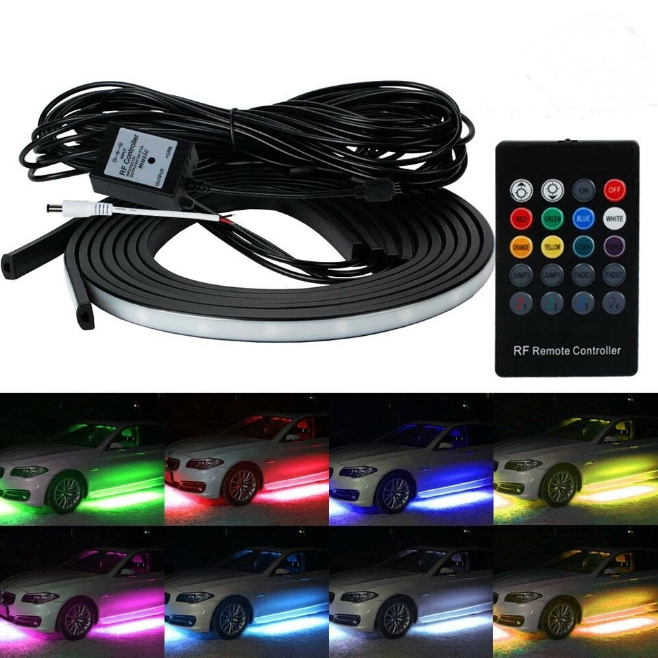 YSY 4 шт RGB светодиодный под автомобилем светящиеся нижние части системы неоновые огни набор W/звук и контроль 60 см + 90 см
YSY 4 шт RGB светодиодный под автомобилем светящиеся нижние части системы неоновые огни набор W/звук и контроль 60 см + 90 см