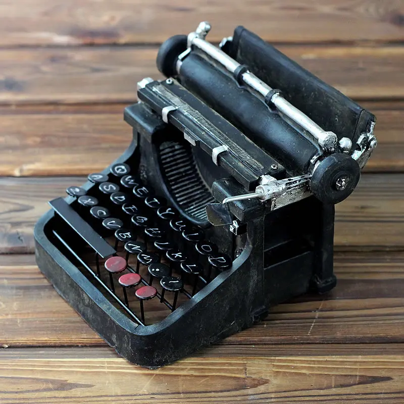 Vintage Resin Metal Typewriter Model Figurines Handicrafts Retro Antique Marking Machine Miniatures Home Decoration Crafts Gift
Vintage Resin Metal Typewriter Model Figurines Handicrafts Retro Antique Marking Machine Miniatures Home Decoration Crafts Gift