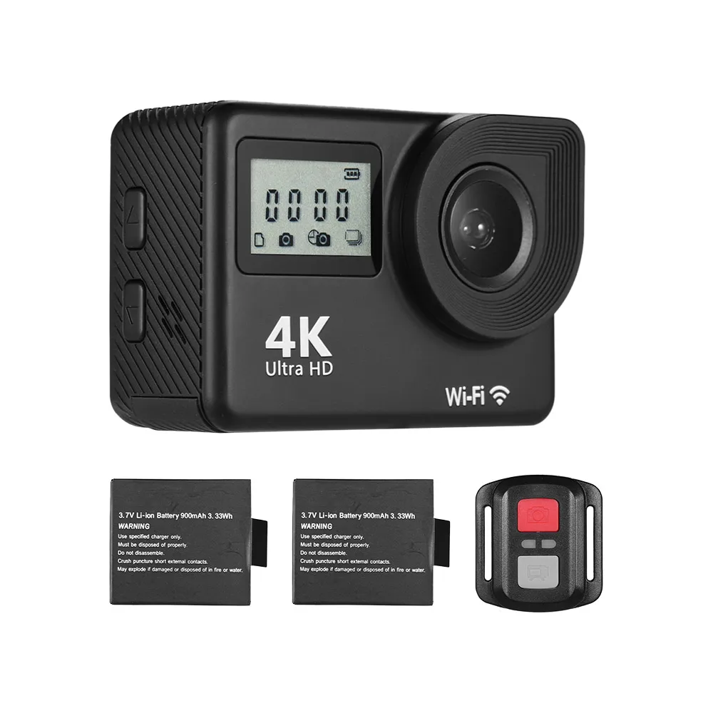 

Спортивная Экшн-камера Andoer 4K Ultra HD Wi-Fi, 18 МП, широкий угол обзора 170 °, ЖК-экран 2,0 дюйма, водонепроницаемость 30 метров