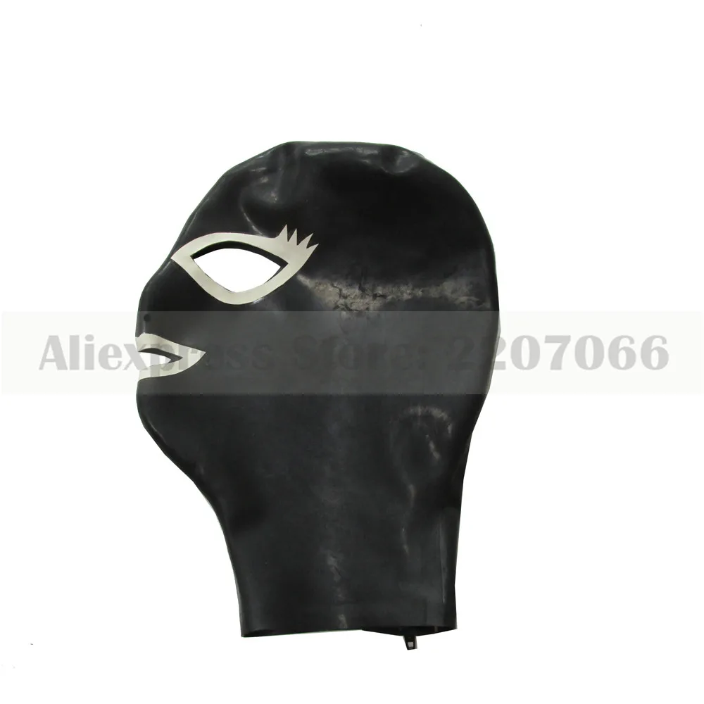 Sexy fox eyes unisex latex rubber mask hood club wear handmade back zip hoods RLM074 
Sexy fox eyes unisex latex rubber mask hood club wear handmade back zip hoods RLM074