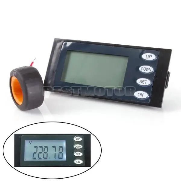 Digital AC 80-260V 100A 5IN1 Current Voltage Watt KWh Time Panel Meter Voltmeter Ammeter + CT
Digital AC 80-260V 100A 5IN1 Current Voltage Watt KWh Time Panel Meter Voltmeter Ammeter + CT