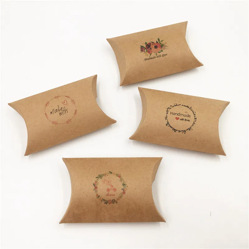 120Pcs/Lot Small Kraft Pillow Pouch Various Pattern Handmade Gift Packaging Boxes Wedding Candy Mini Paper Boxes
120Pcs/Lot Small Kraft Pillow Pouch Various Pattern Handmade Gift Packaging Boxes Wedding Candy Mini Paper Boxes